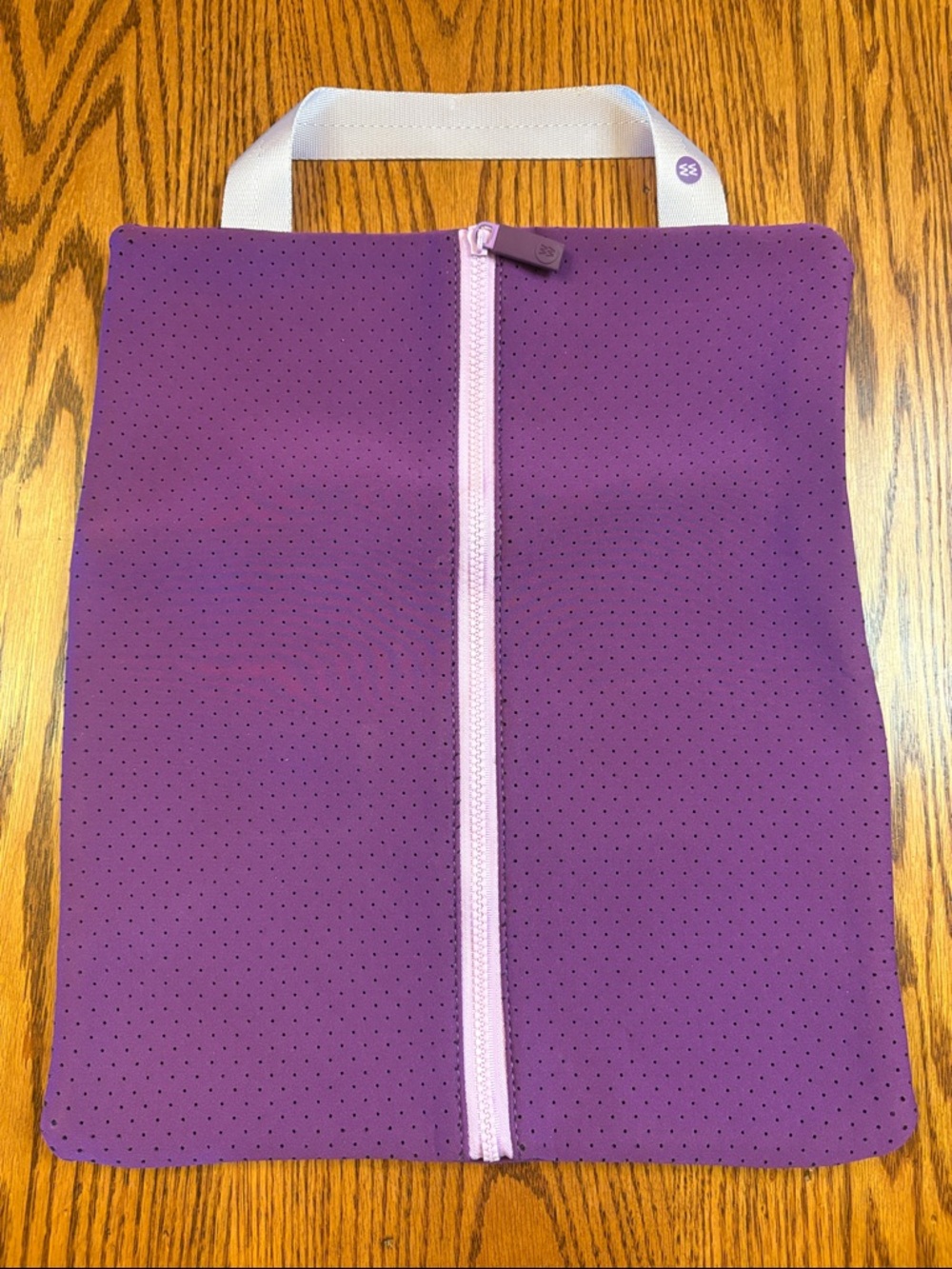 Weight Watchers (WW) Purple Neoprene Zippered Travel Gym Shoe Bag -Go For It